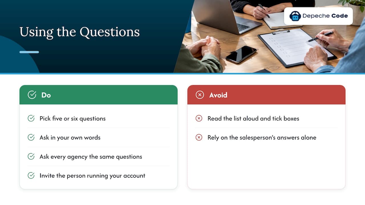 How to use these questions — overview diagram