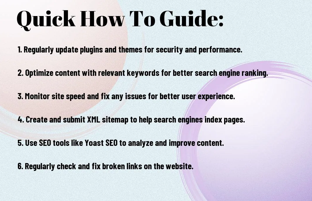 managing seo and maintenance for wordpress websites chw