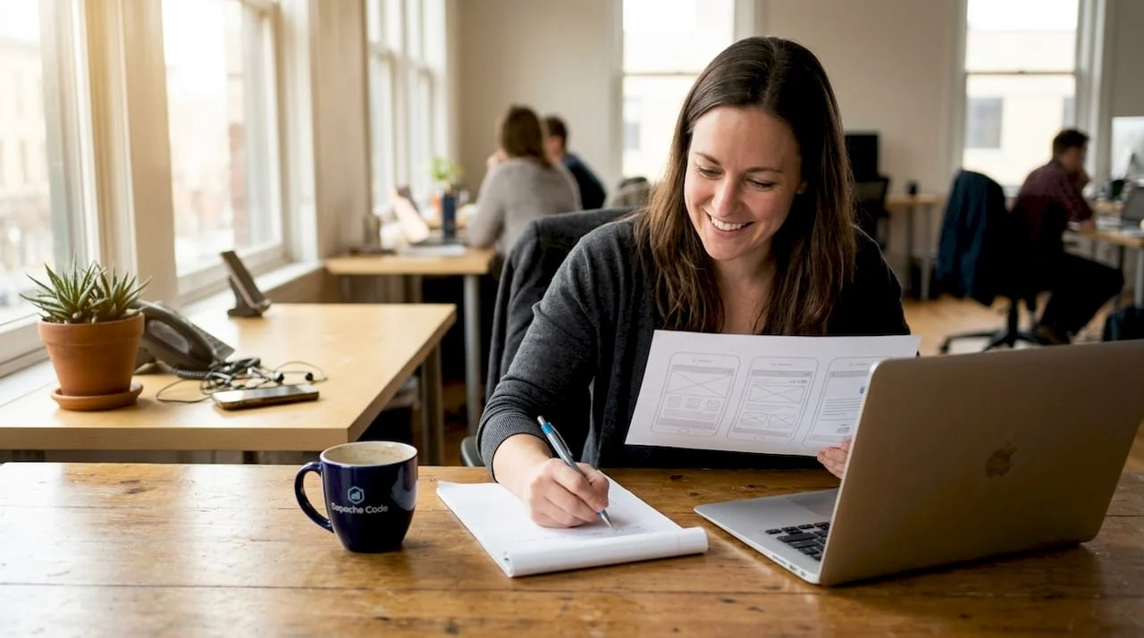 1775817837225_business-owner-planning-website-with-notes-and-laptop business owner planning website with notes and laptop