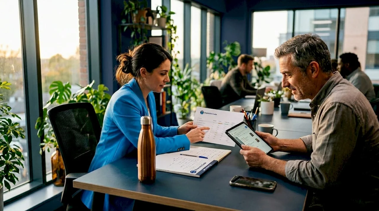 local seo consultant meeting with client