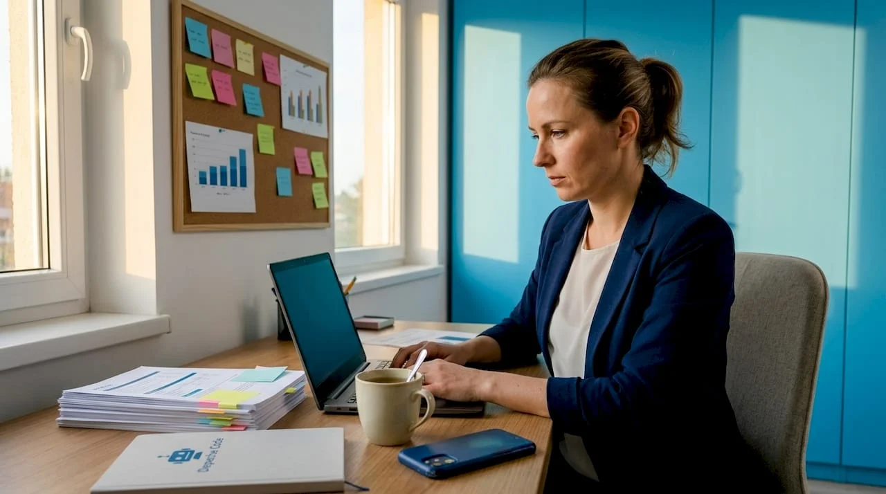 small business owner reviews online marketing plan