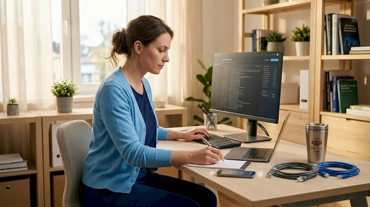 1779507330359_business-owner-reviewing-web-hosting-on-monitor business owner reviewing web hosting on monitor