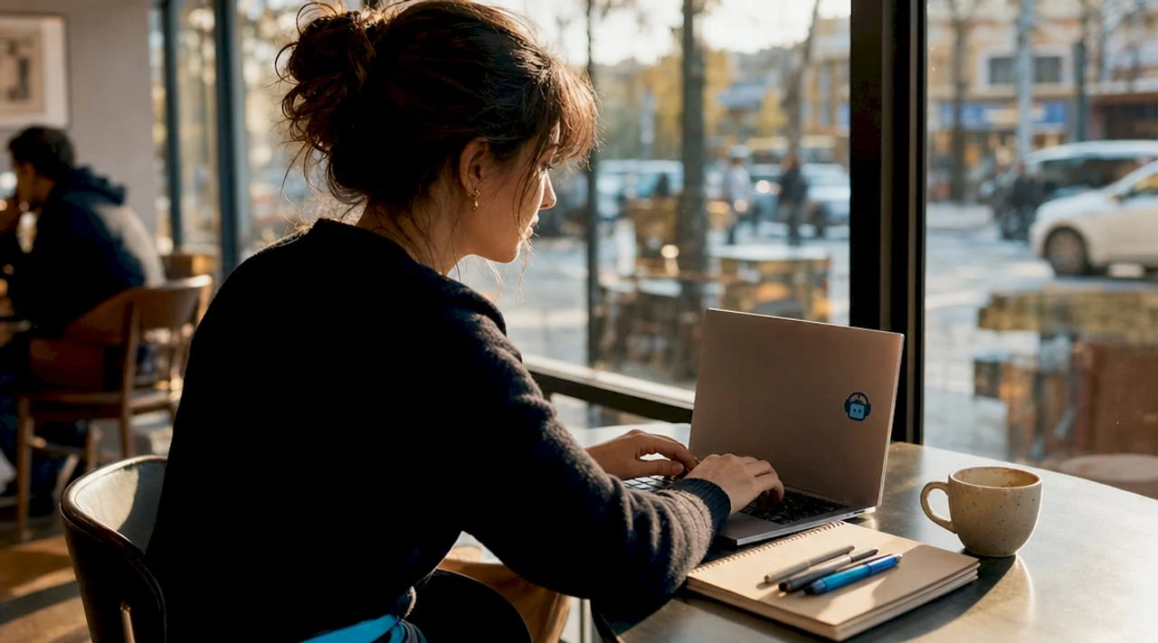 developer coding cross-platform app at workspace
