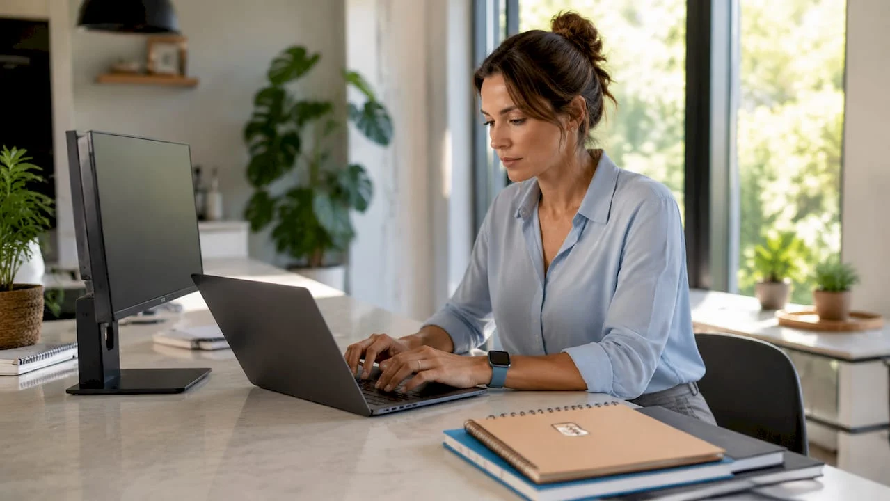 web developer coding a form at desk