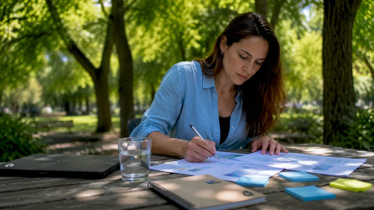 woman reviewing value-based web design metrics
