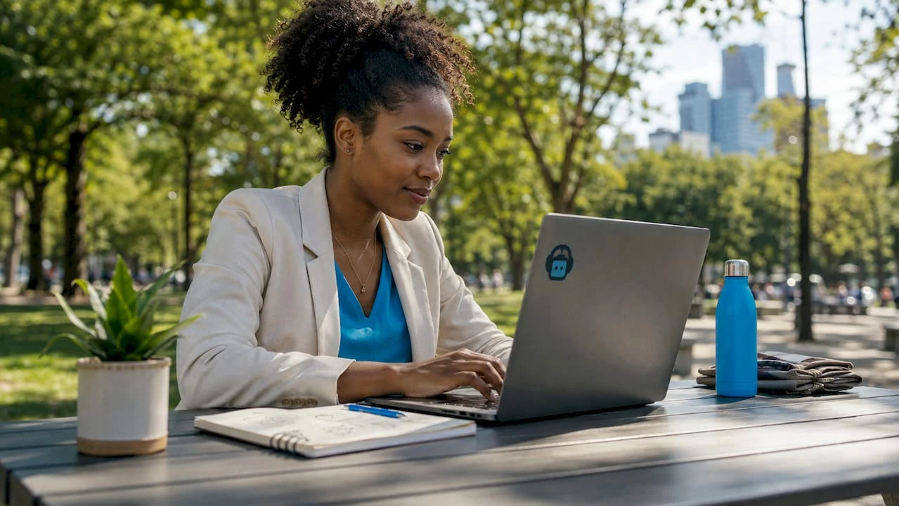 user engaging with interactive website features on laptop