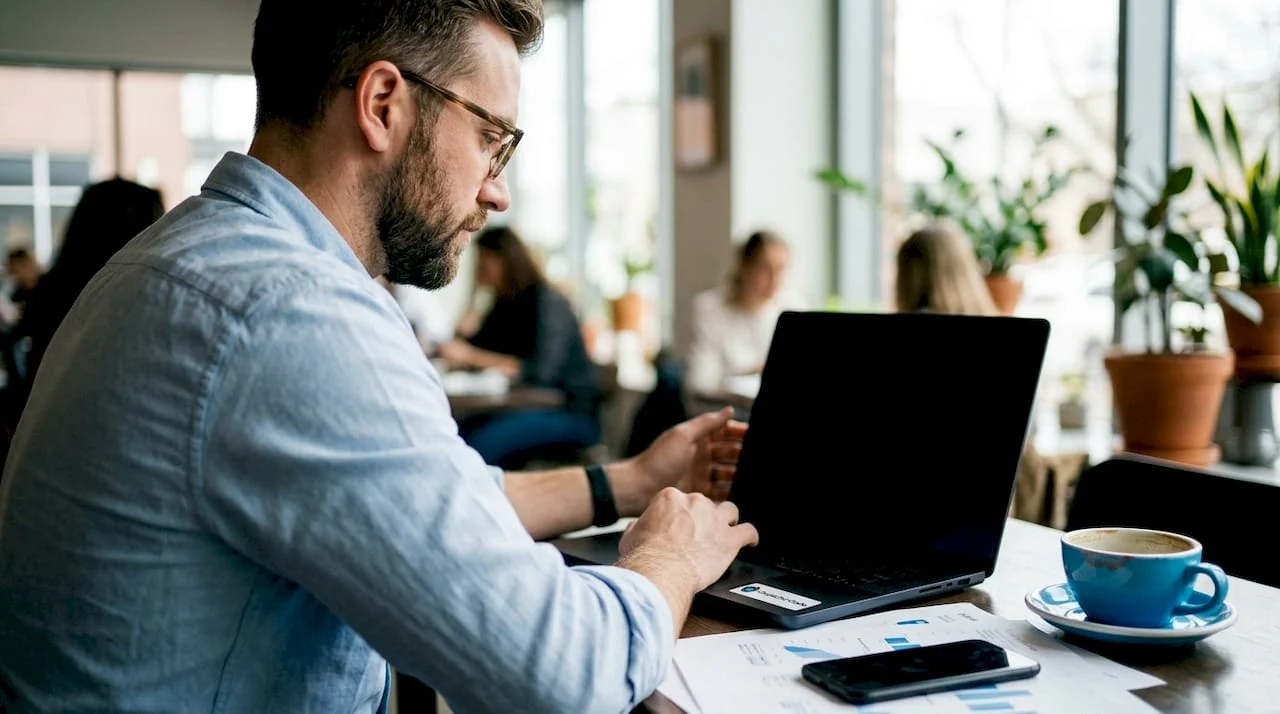 seo specialist analyzing mobile site data