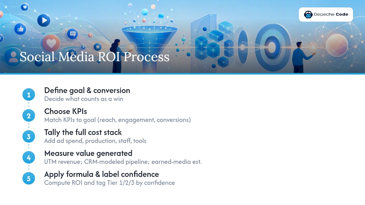 Five-step social media ROI calculation process