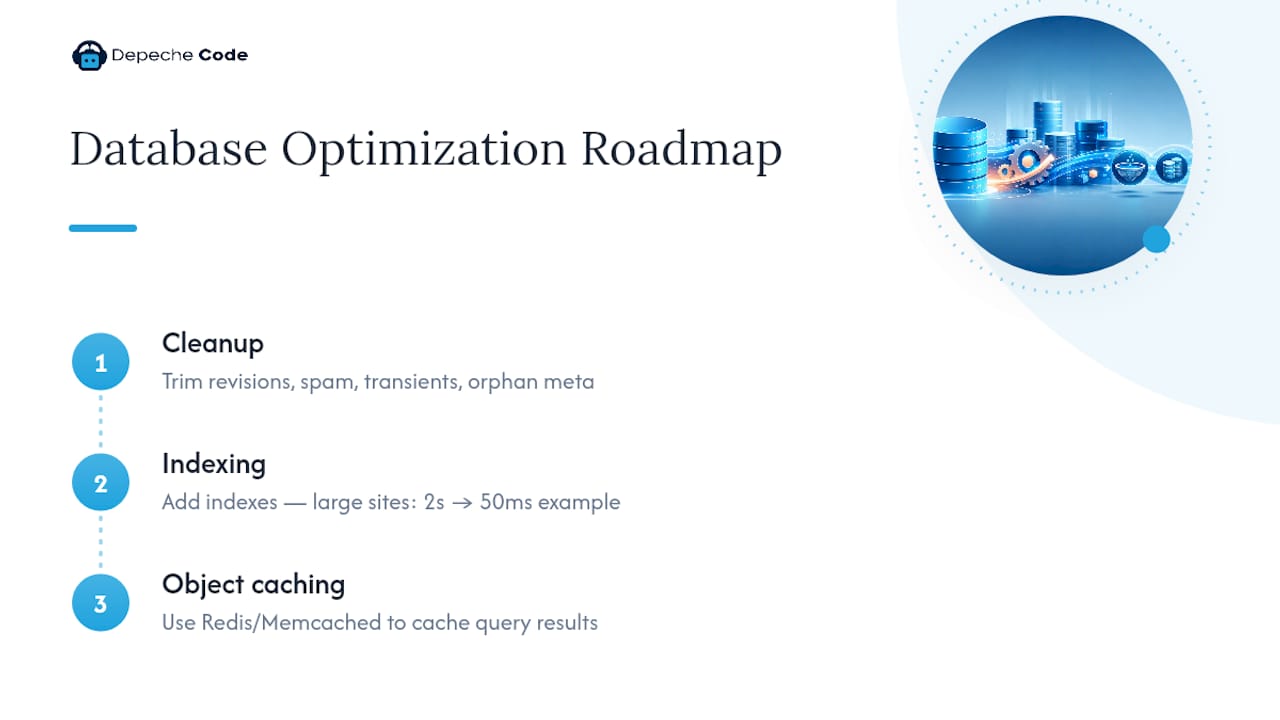 Diagram of database optimization impacts on query speed