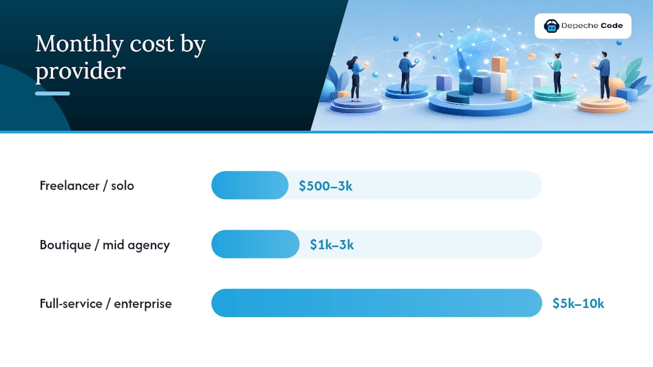 How Much Does Social Media Management Cost by Provider Type? — overview diagram