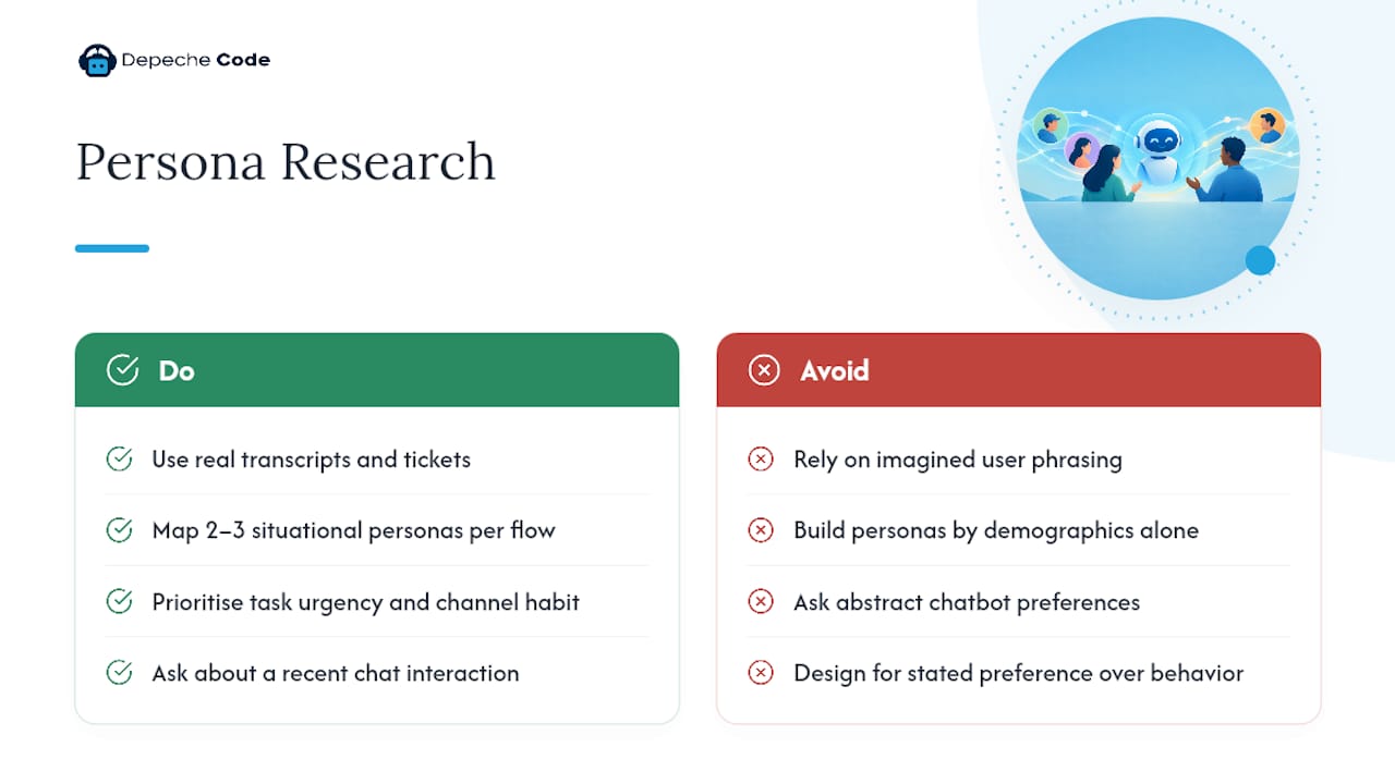 How Do You Research Chatbot Users And Build Personas? — overview diagram