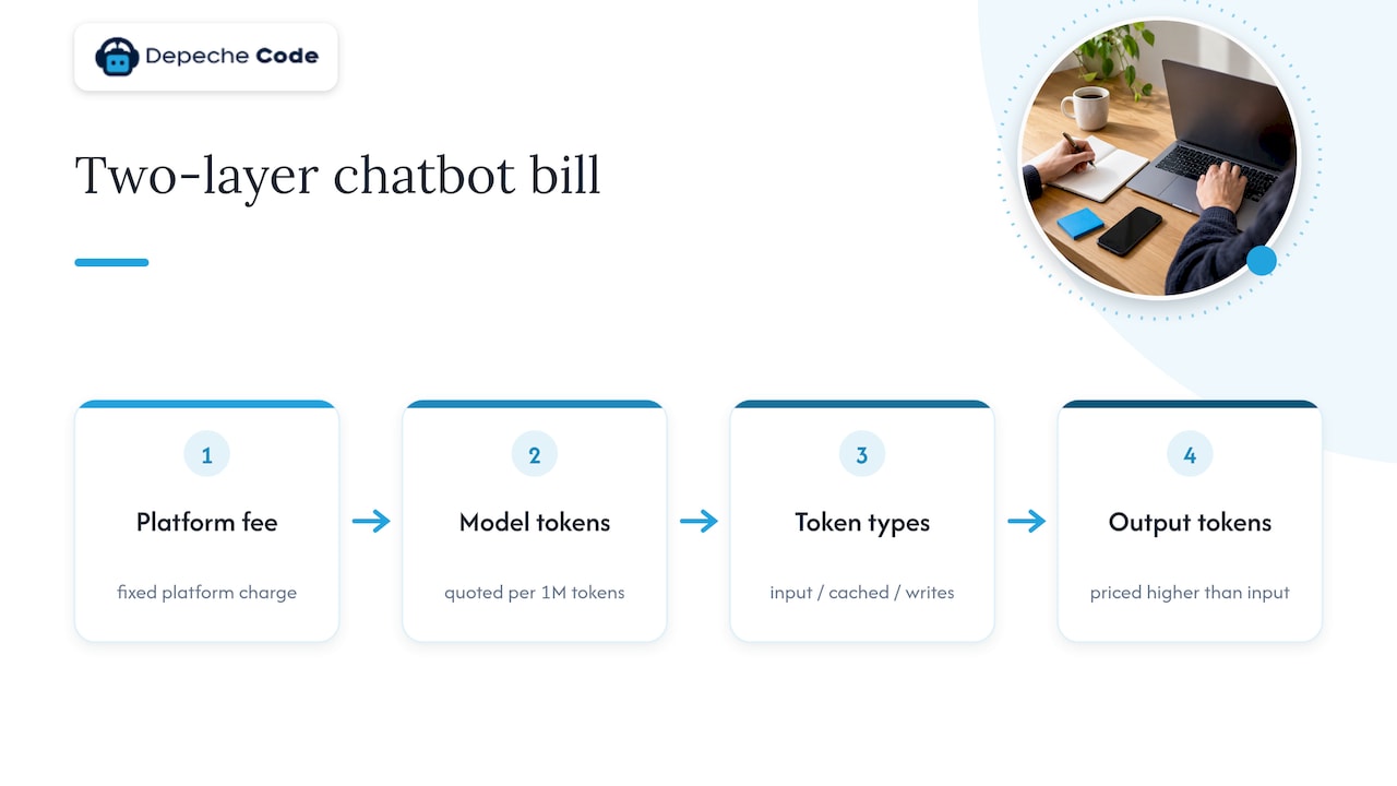 AI chatbot platform and token cost components