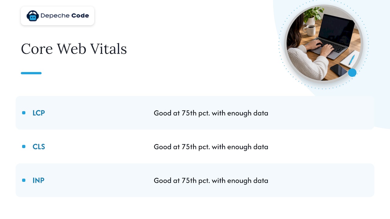Web Developer Questions: 20 to Ask Before You Hire in 2026 2 Three Core Web Vitals and their pass threshold