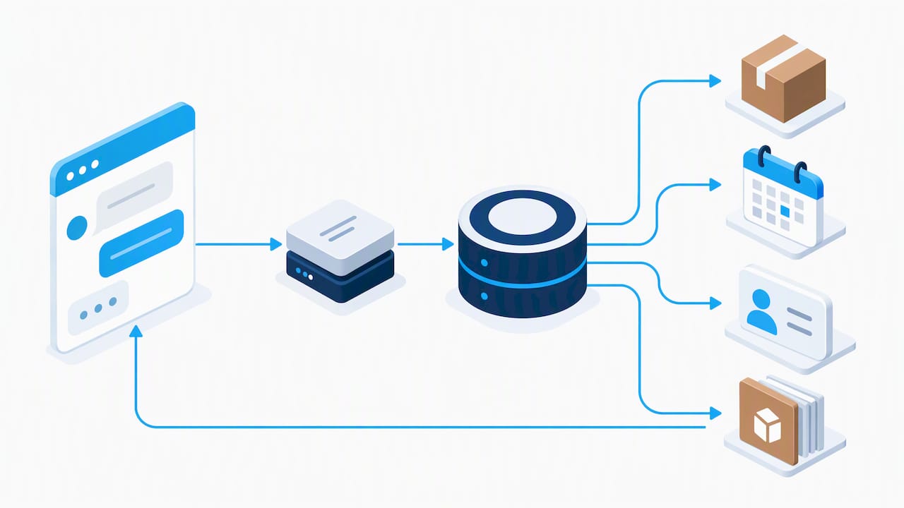 Custom chatbot routes requests to business systems